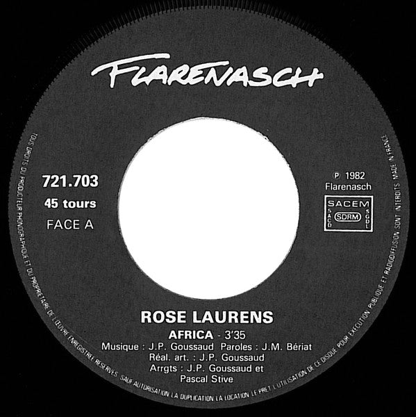 Rose Laurens : Africa (7", Single)