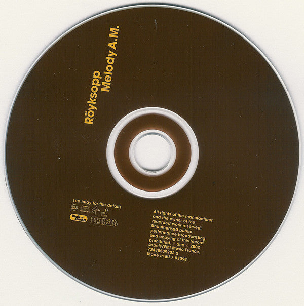 Röyksopp : Melody A.M. (CD, Album, RE)