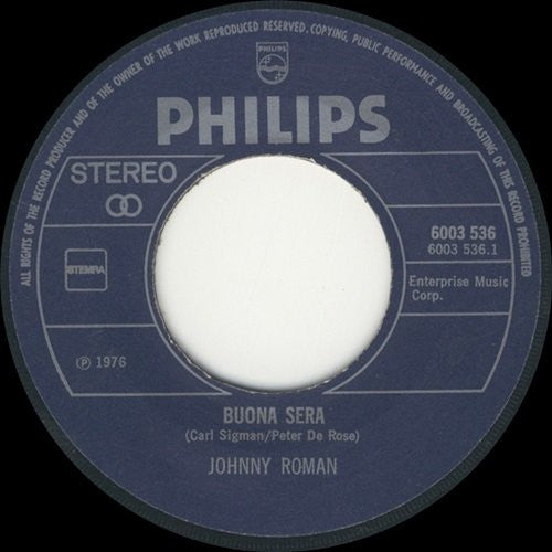 Johnny Roman : Buona Sera (7", Single)
