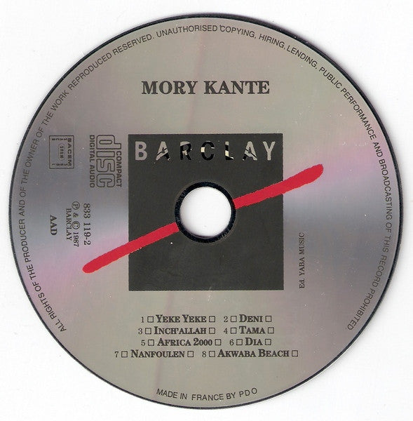 Mory Kanté : Akwaba Beach (CD, Album)