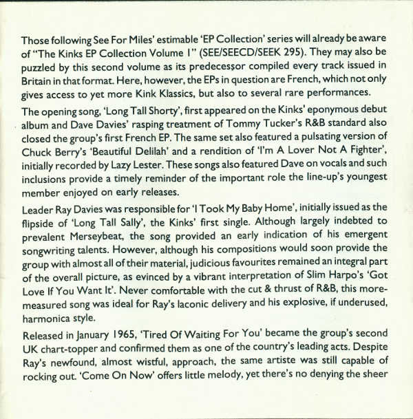 The Kinks : The EP Collection Vol.Two (CD, Comp)