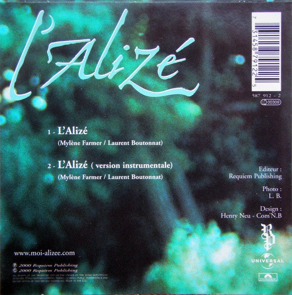 Alizée : L’Alizé (CD, Single)
