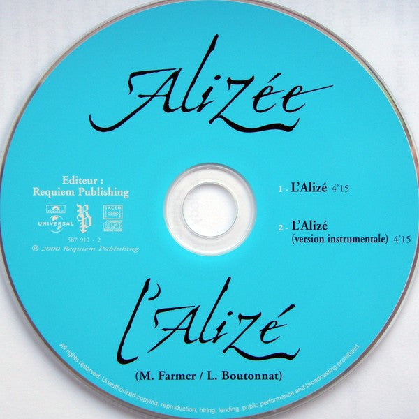 Alizée : L’Alizé (CD, Single)