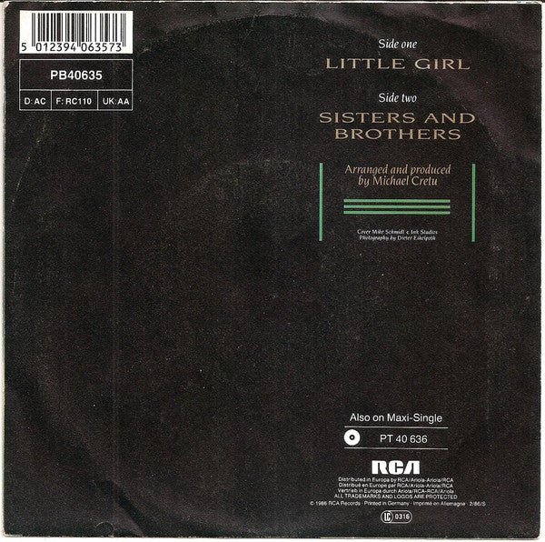 Sandra : Little Girl (7", Single)