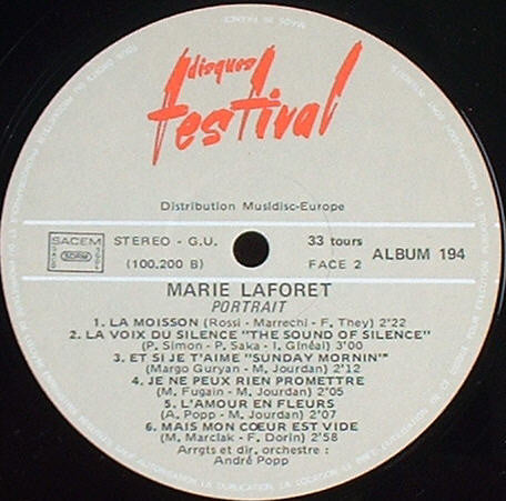Marie Laforêt : Portrait (2xLP, Comp, RP, Gat)