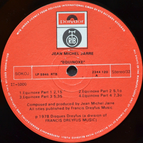 Jean-Michel Jarre : Equinoxe (LP, Album)