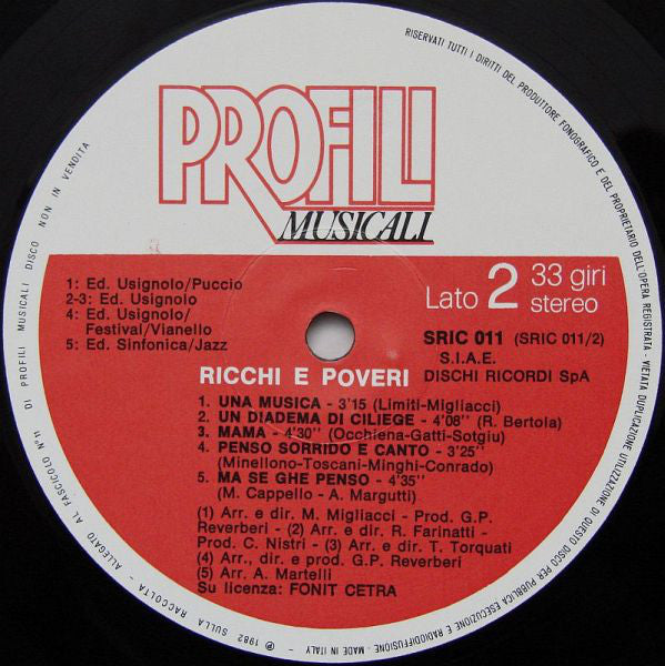 Ricchi E Poveri : Ricchi E Poveri (LP, Comp, Gat)