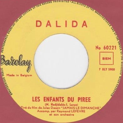 Dalida : Les Enfants Du Pirée (7", Single)