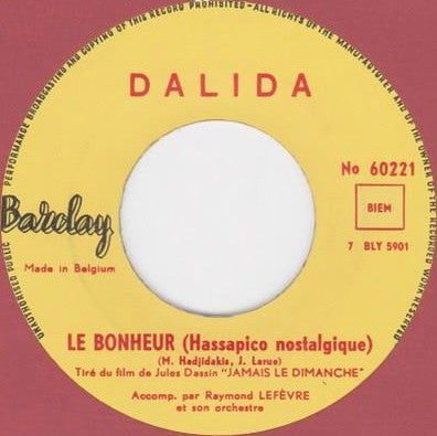 Dalida : Les Enfants Du Pirée (7", Single)