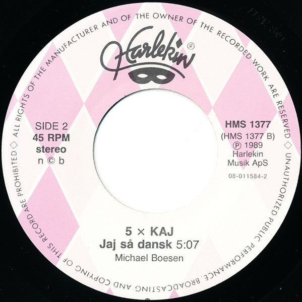 5 x Kaj : Grønlænder-sang / Jaj Så Dansk (7", Single)
