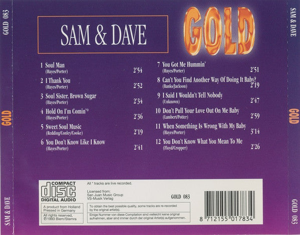 Sam & Dave : Gold (CD, Comp)