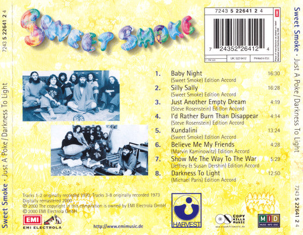 Sweet Smoke : Just A Poke / Darkness To Light (CD, Comp, RE, RM, IMS)