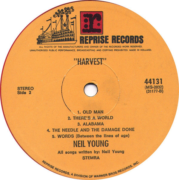 Neil Young : Harvest (LP, Album, Gat)