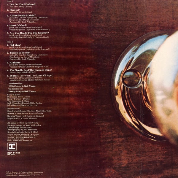 Neil Young : Harvest (LP, Album, Gat)
