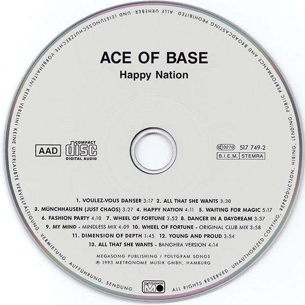 Ace Of Base : Happy Nation (CD, Album)