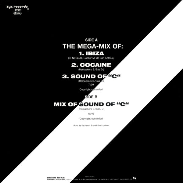 Techno Freaks : Megamix Of Ibiza Cocaine Sound Of C. (12", Maxi, Mixed)