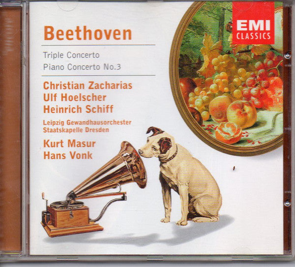 Ludwig van Beethoven - Christian Zacharias, Ulf Hoelscher, Heinrich Schiff, Gewandhausorchester Leipzig, Staatskapelle Dresden, Kurt Masur, Hans Vonk : Triple Concerto / Piano Concerto No. 3 (CD, Comp)