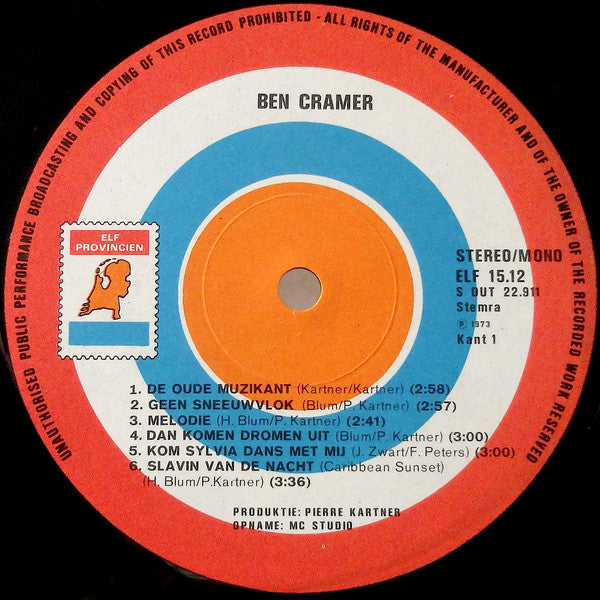 Ben Cramer : Ben Cramer (LP, Album)