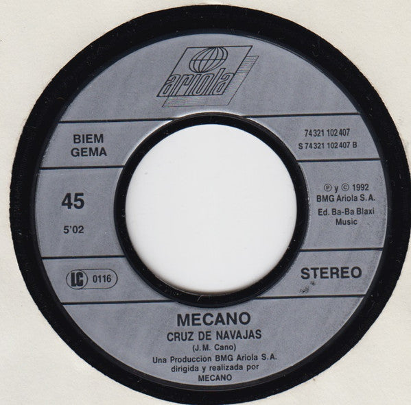 Mecano : Una Rosa Es Una Rosa (7")