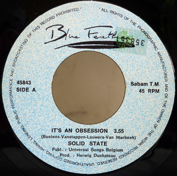 Solid State (7) : It's An Obsession (7")