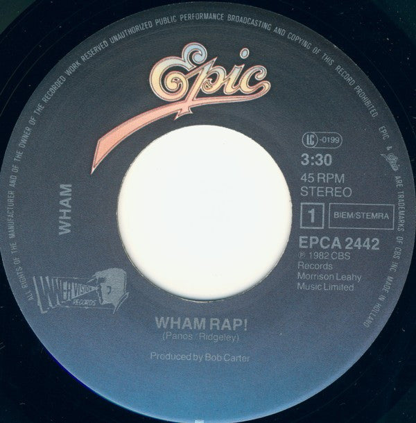 Wham! : Wham Rap! (7", Single)