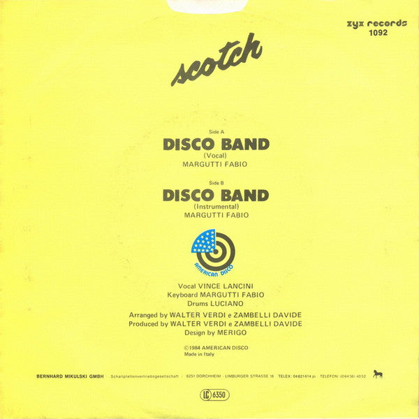 Scotch : Disco Band (7", Single)