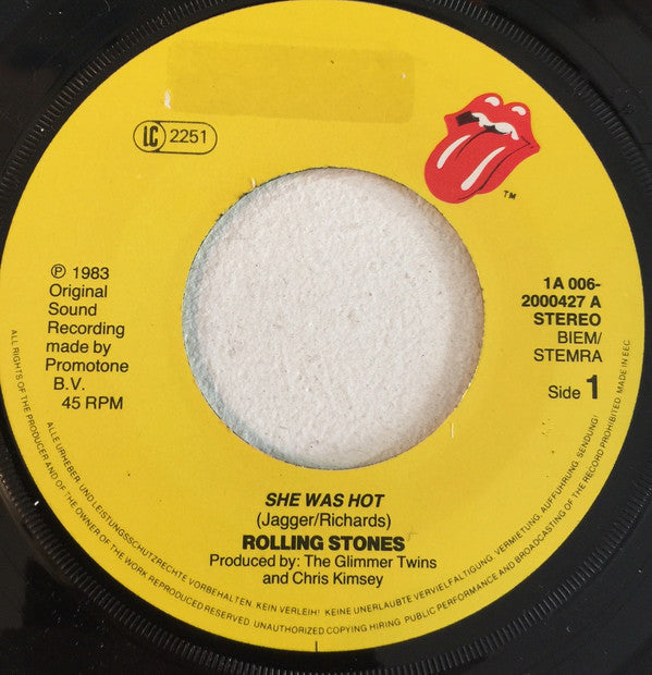 The Rolling Stones : She Was Hot (7", Single)