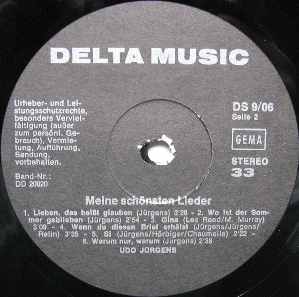 Udo Jürgens : Meine Schönsten Lieder (LP, Comp)