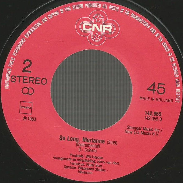 José (3) & Ron Brandsteder : So Long, Marianne (7", Single)