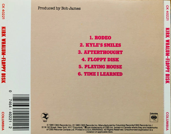 Kirk Whalum : Floppy Disk (CD, Album, RE)