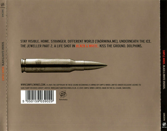 Simple Minds : Black & White 050505 (CD, Album, Enh)