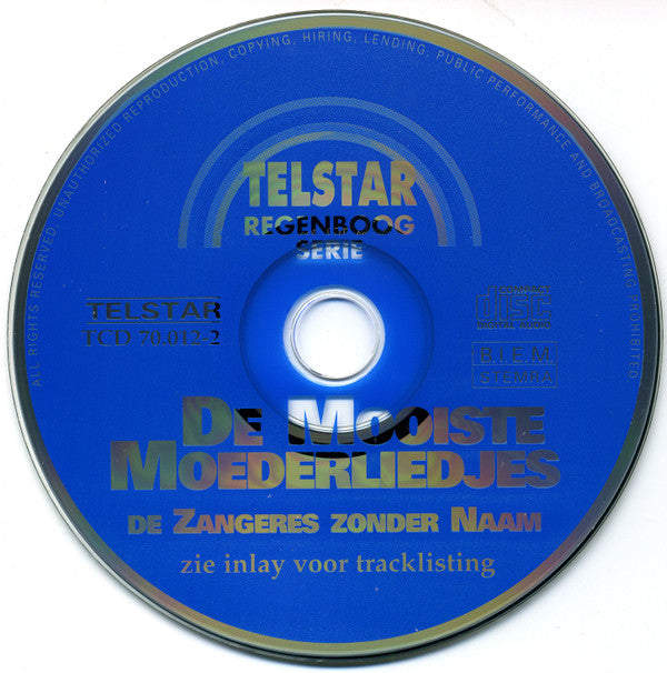 Zangeres Zonder Naam : De Mooiste Moederliedjes (CD, Album, Comp)