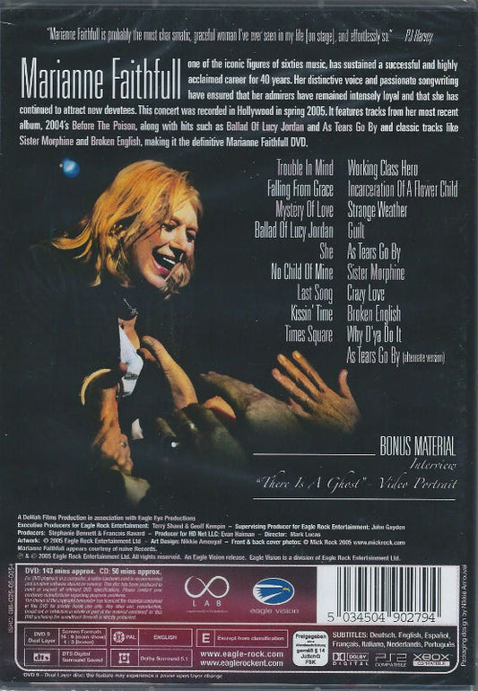 Marianne Faithfull : Live In Hollywood (DVD-V, PAL + CD, Comp)