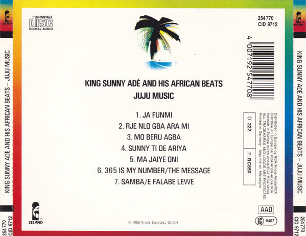 King Sunny Ade & His African Beats : Juju Music (CD, Album, RE)
