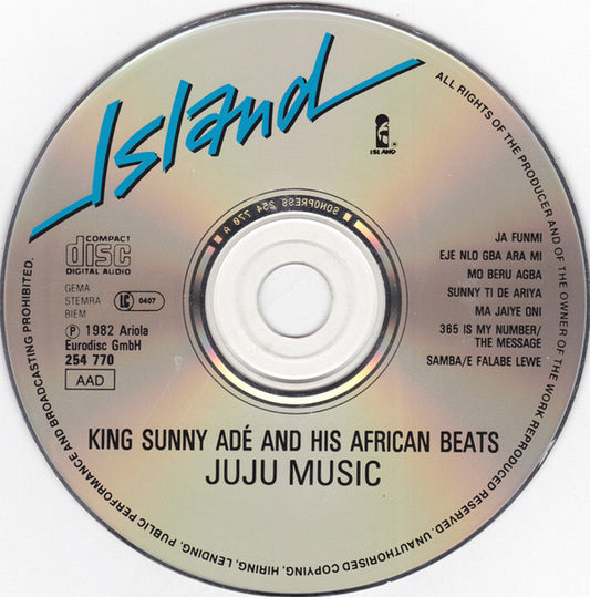 King Sunny Ade & His African Beats : Juju Music (CD, Album, RE)