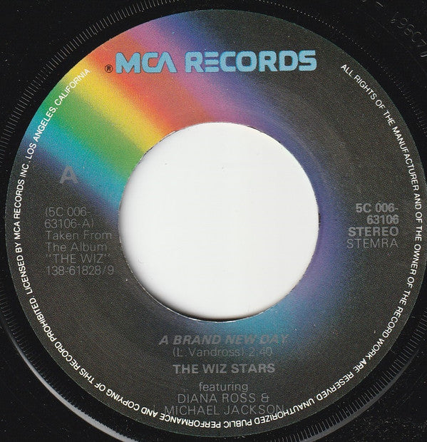 The Wiz Stars Featuring Diana Ross & Michael Jackson : A Brand New Day (7", Single)