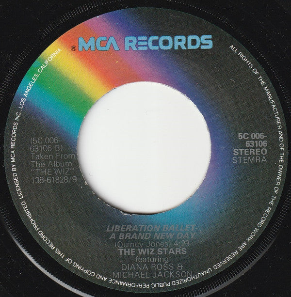 The Wiz Stars Featuring Diana Ross & Michael Jackson : A Brand New Day (7", Single)
