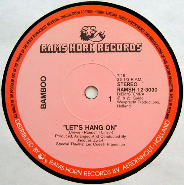 Bamboo (28) : Let's Hang On (12", Single)