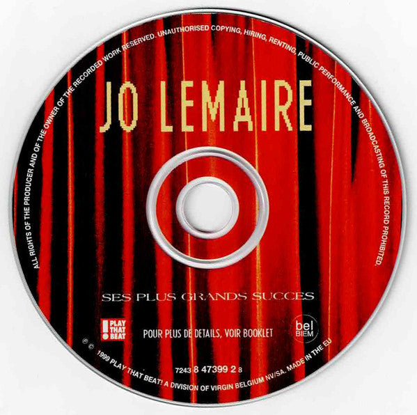 Jo Lemaire : Ses Plus Grands Succes (CD, Comp)