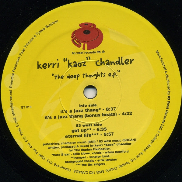 Kerri Chandler : The Deep Thoughts E.P. (12", EP)