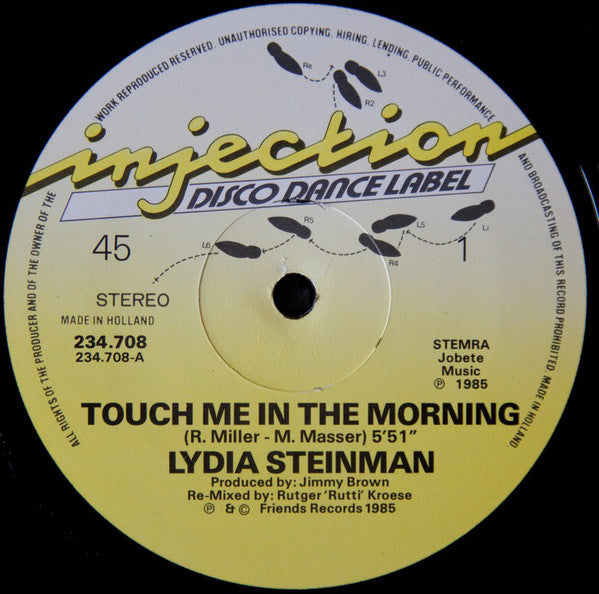 Lydia Steinman : Touch Me In The Morning (12")