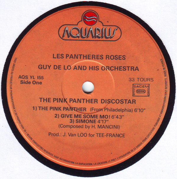 Guy Delo And His Orchestra : The Pink Panther Discostar (LP)