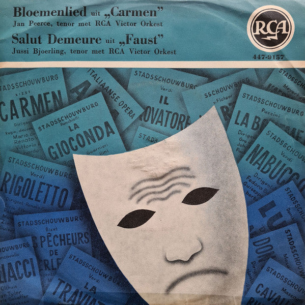 Jan Peerce / Jussi Björling, RCA Victor Symphony Orchestra : Bloemenlied Uit "Carmen" / Salute Demeure Uit "Faust" (7", Mono)
