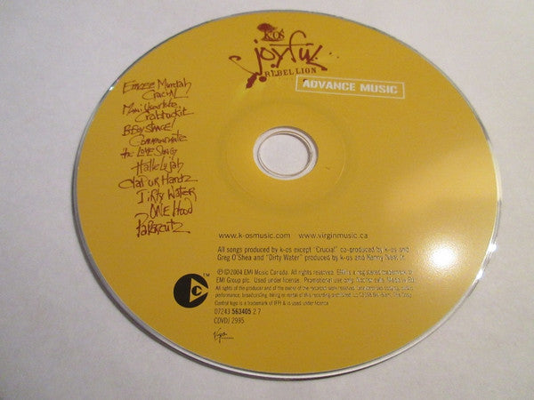 K-OS : Joyful Rebellion (CD, Album, Copy Prot., Promo)
