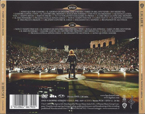Luciano Ligabue : Sette Notti In Arena (CD, Album + DVD-V)