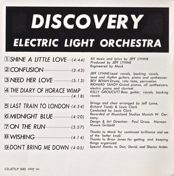 Electric Light Orchestra : Discovery (CD, Album)