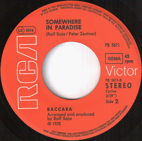 Baccara : The Devil Sent You To Lorado (7", Single)