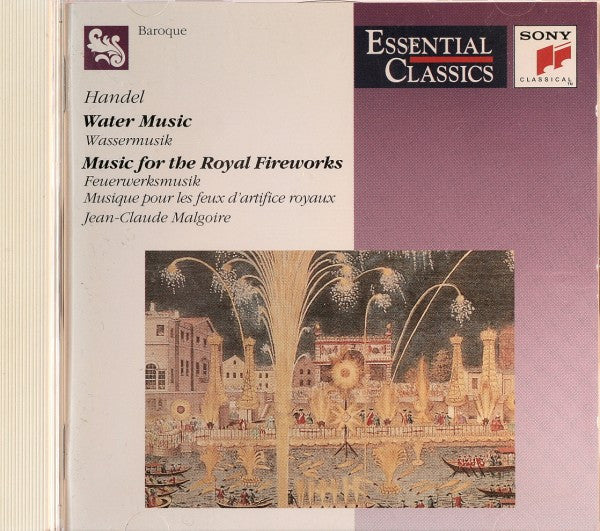 Georg Friedrich Händel - Jean-Claude Malgoire : Water Music (Wassermusik) / Music For The Royal Fireworks (Feuerwerksmusik - Musique Pour Les Feux D'artifice Royaux) (CD, RE, RM)