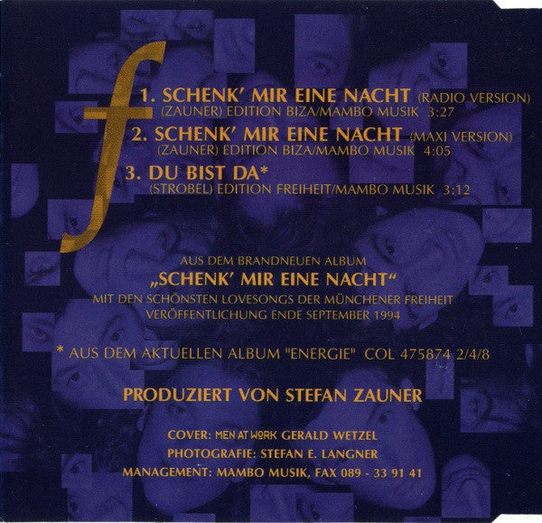Münchener Freiheit : Schenk' Mir Eine Nacht (CD, Maxi)