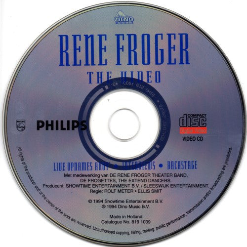 René Froger : The Video (VCD, Album, PAL)
